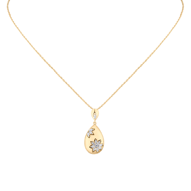 1 Cttw Cz Tear-Drop Petite Pendant Necklace