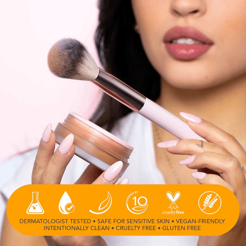 Doll Skin Warming Filter Powder with Genius Bronzing Brush