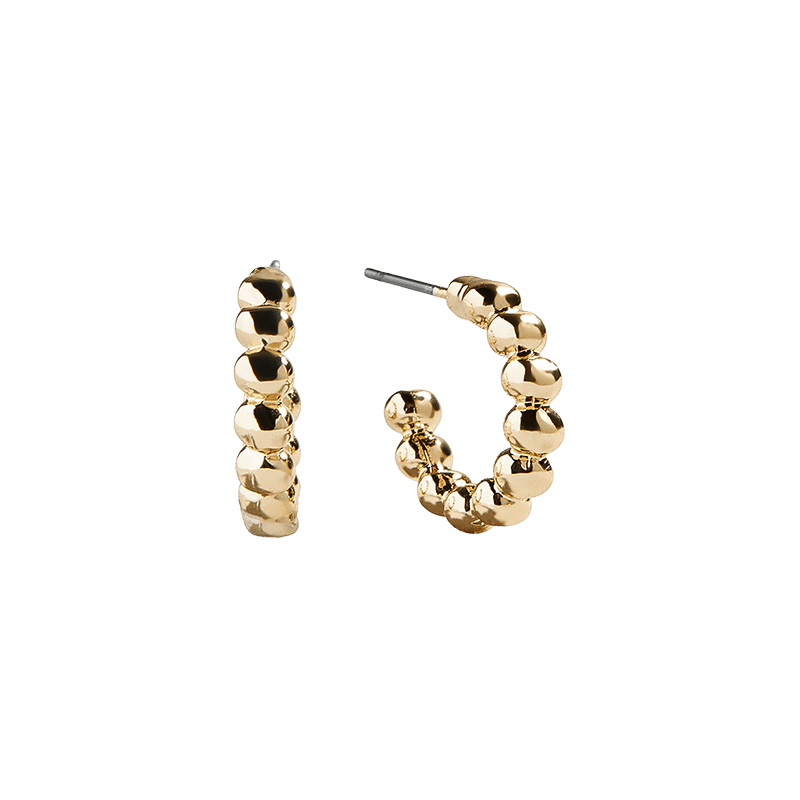 Stone Drop and Pisa Hoop Set of 2 Earrings