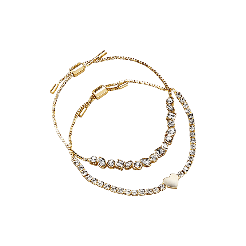 Tennis Pull Tie Bracelet Set of 2