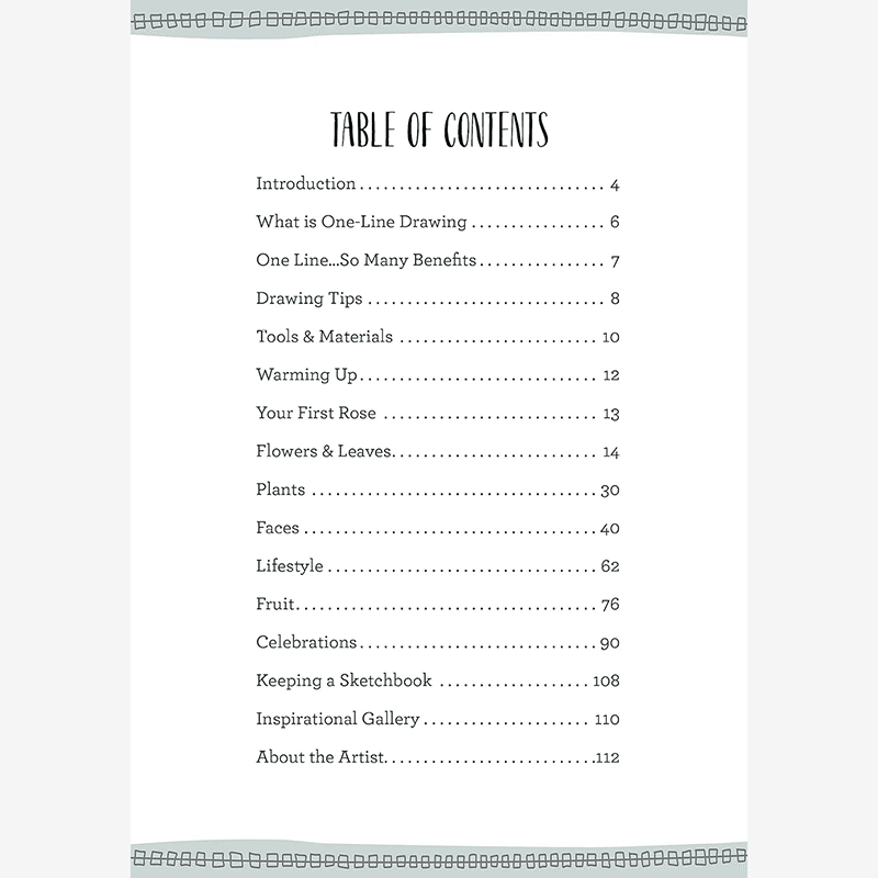 One-Line Drawing: Learn to Draw Florals, Portraits, and More Using a Single Line (15-Minute Drawing)