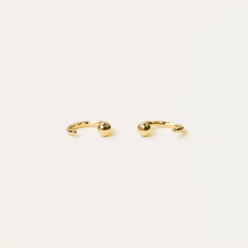 Huggies Gold Sphere Earrings