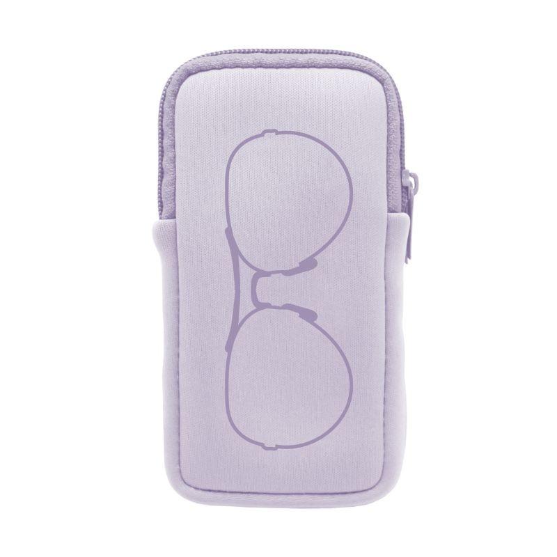 Abstract Check Double Eye Glass Case