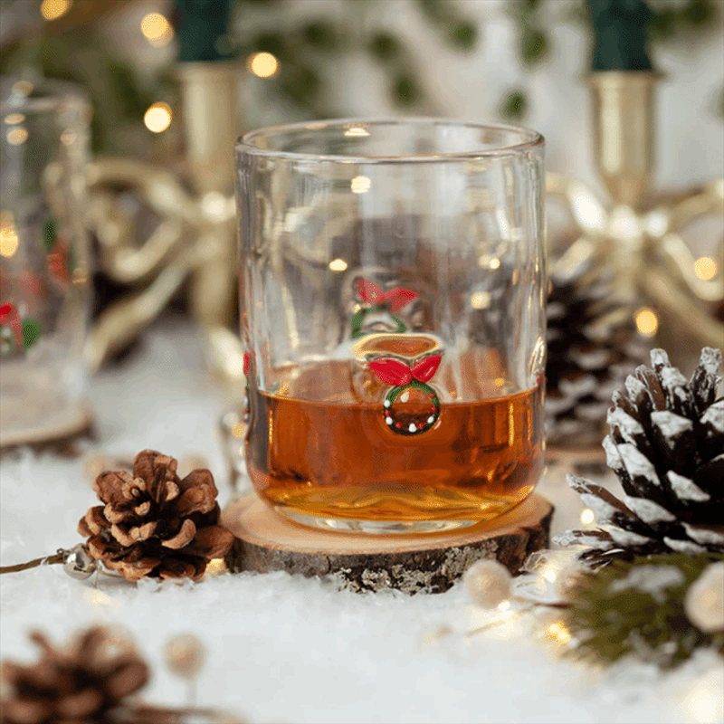 Wreath Glass Set Of 4