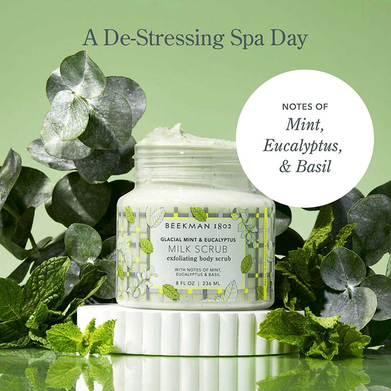 Milk Scrub Exfoliating Body Scrub in Glacial Mint & Eucalyptus