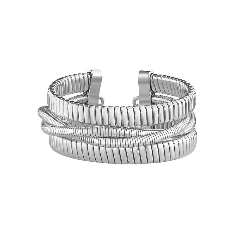 Triple Row Flexi Bracelet W/ Lobster Closure