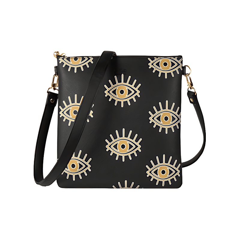 #6 With A Strap Sabra Eye Black Crossbody