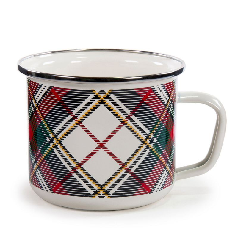 Set Of 4 Highland Plaid Grande Mugs
