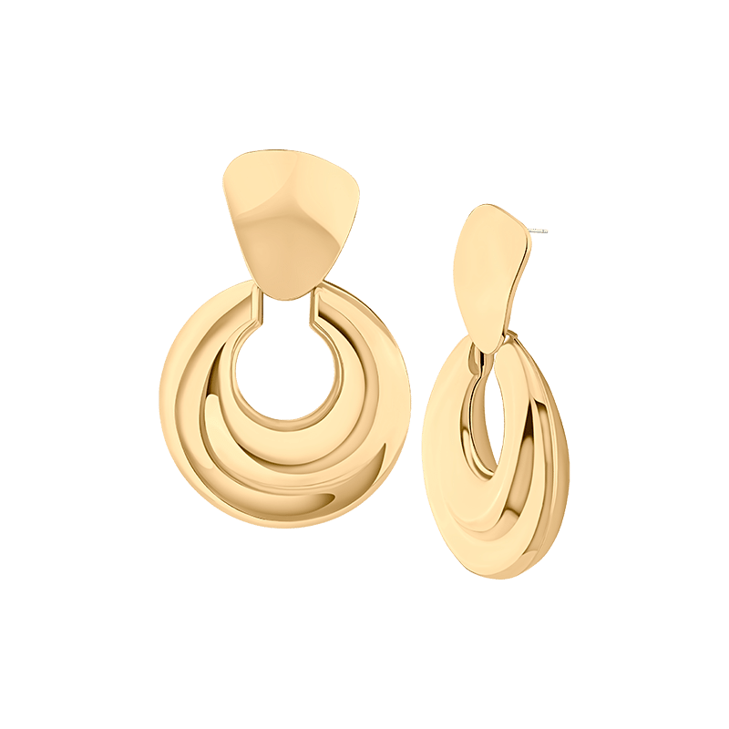 Shield Eartop W/ Knocker XL Glam Front Hoop