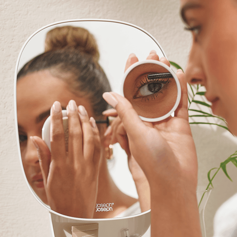 Viva Pedestal Mirror with Beauty Organizer