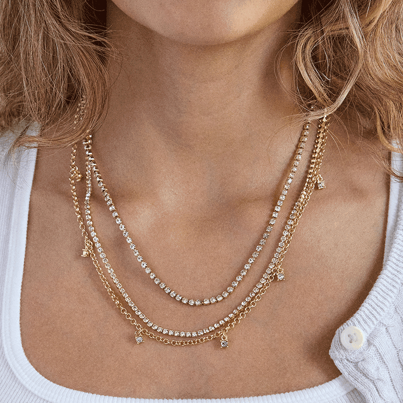Tennis Prelayered Necklace