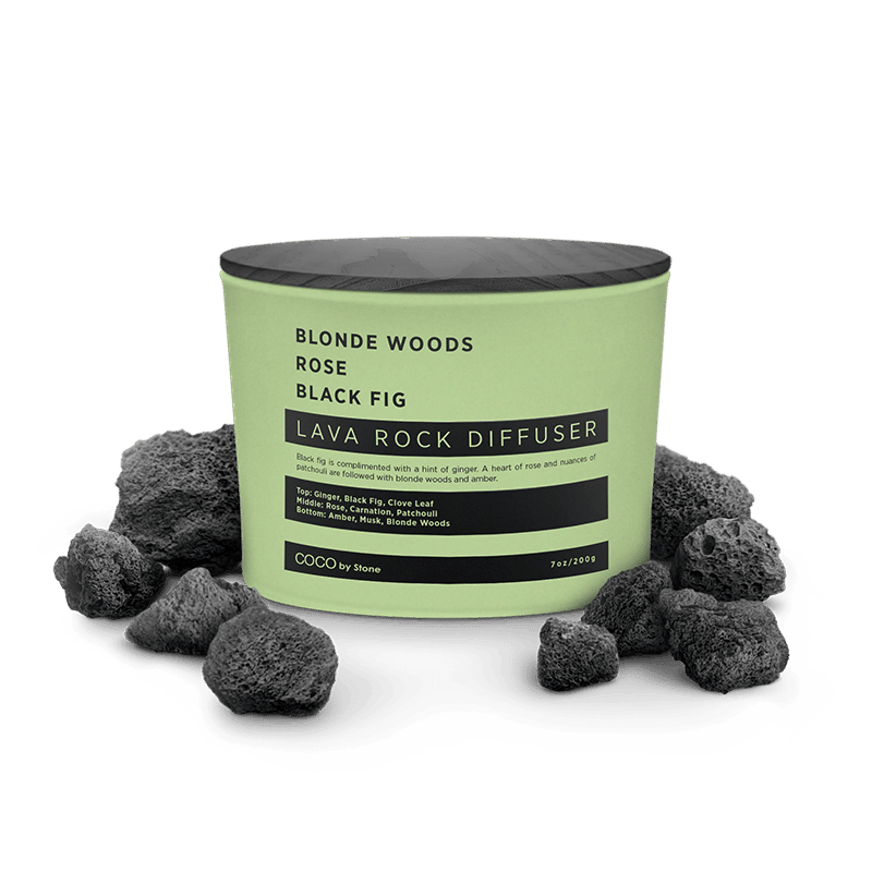 Lava Rocks and Essential Oil Bundle - (Blonde Woods | Rose | Black Fig)