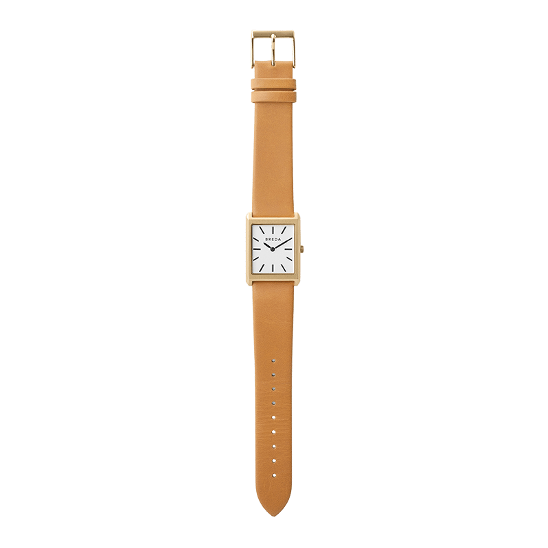 BREDA 'Virgil' Leather Band Watch