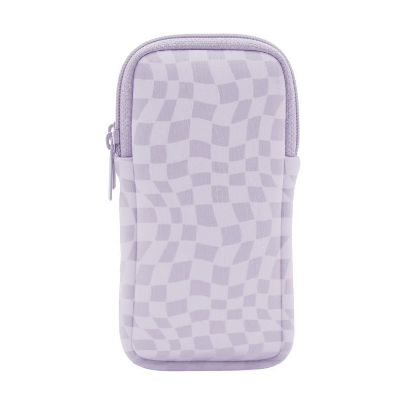 Abstract Check Double Eye Glass Case