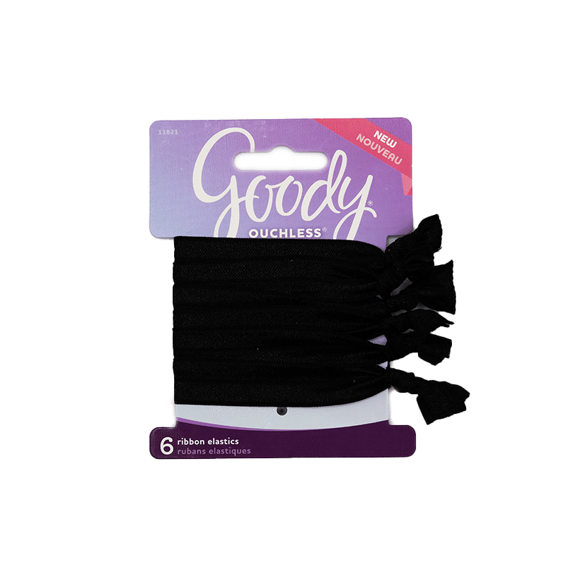 Ouchless Classic Black Hair Ribbons (18 Pack)