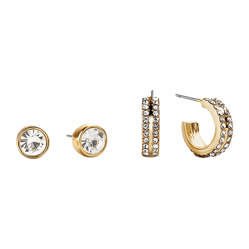 Hoop and Stud Set of 2 Earrings