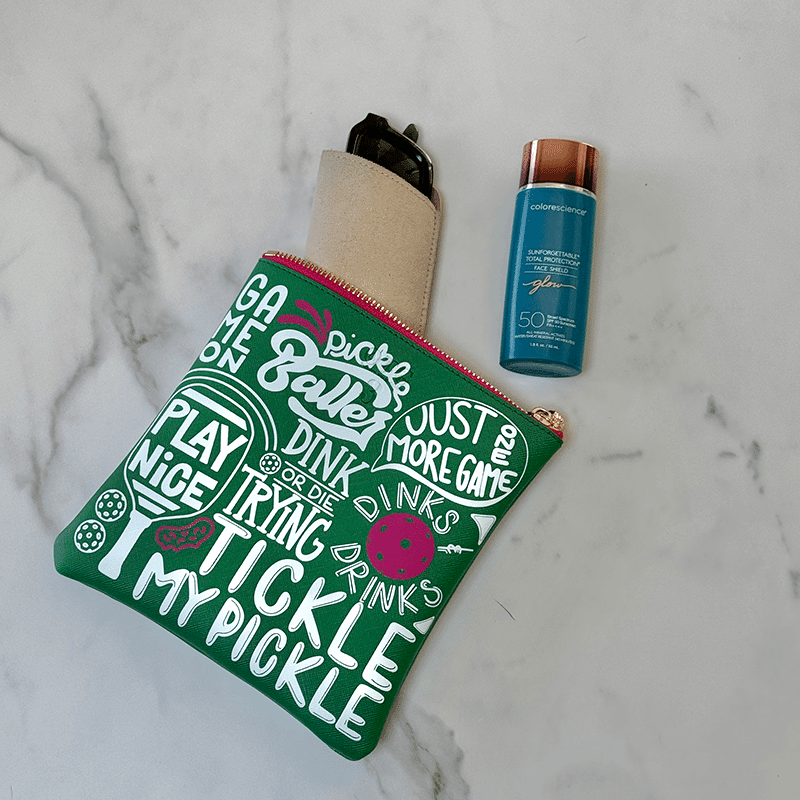 #3 Jess Pickleballer Green Pouch