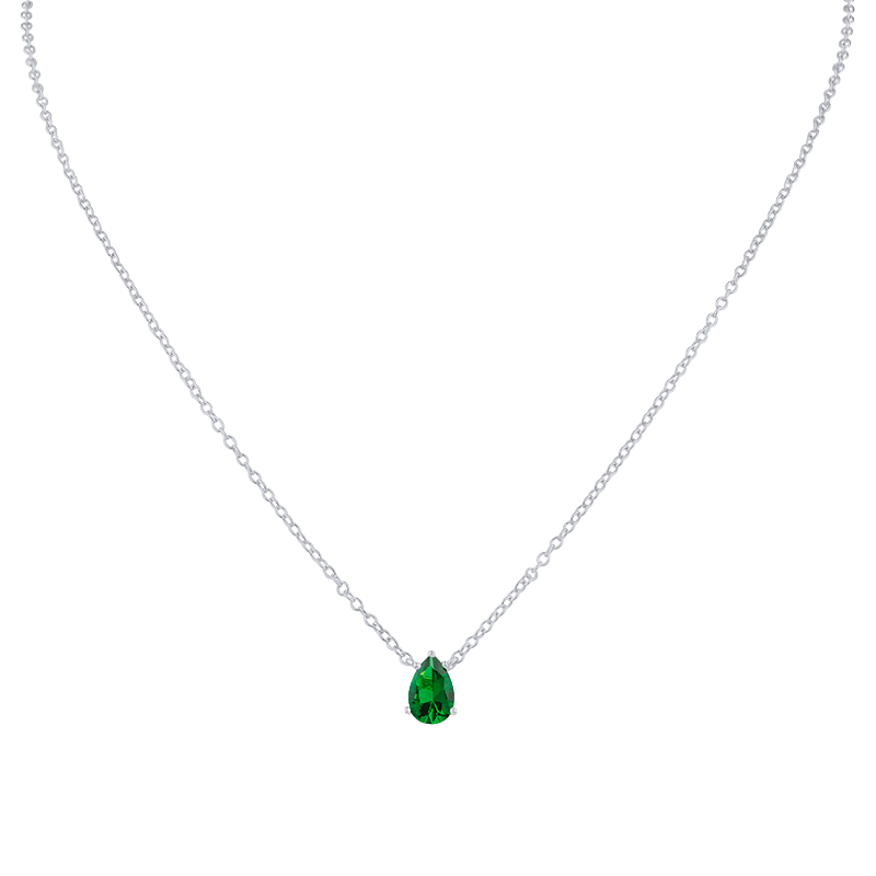 1.5Cttw Pear Cz Pendant Necklace