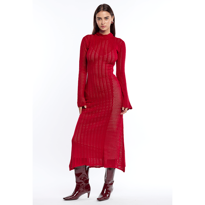Milena Merlot Dress