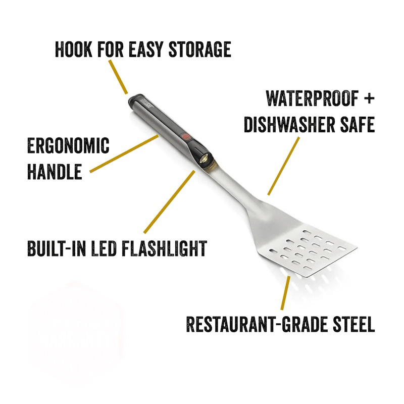 2 Piece BBQ Grill Set with Intergrated LED Lights