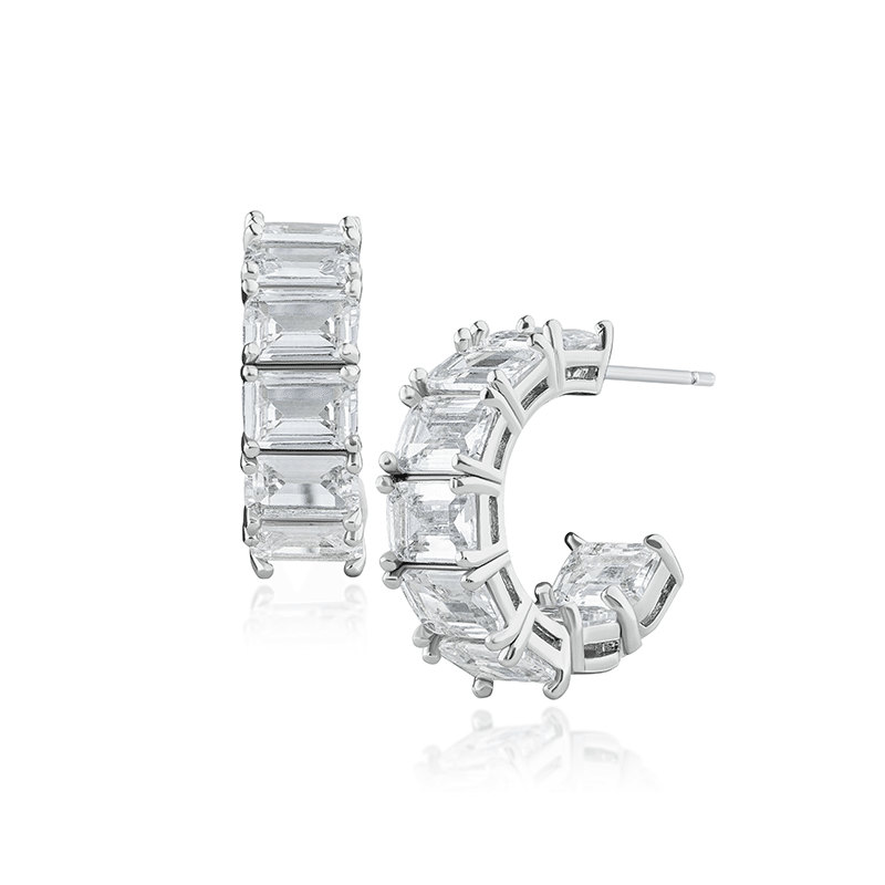 6Cttw Emer Cz In/Out Modern Hoop