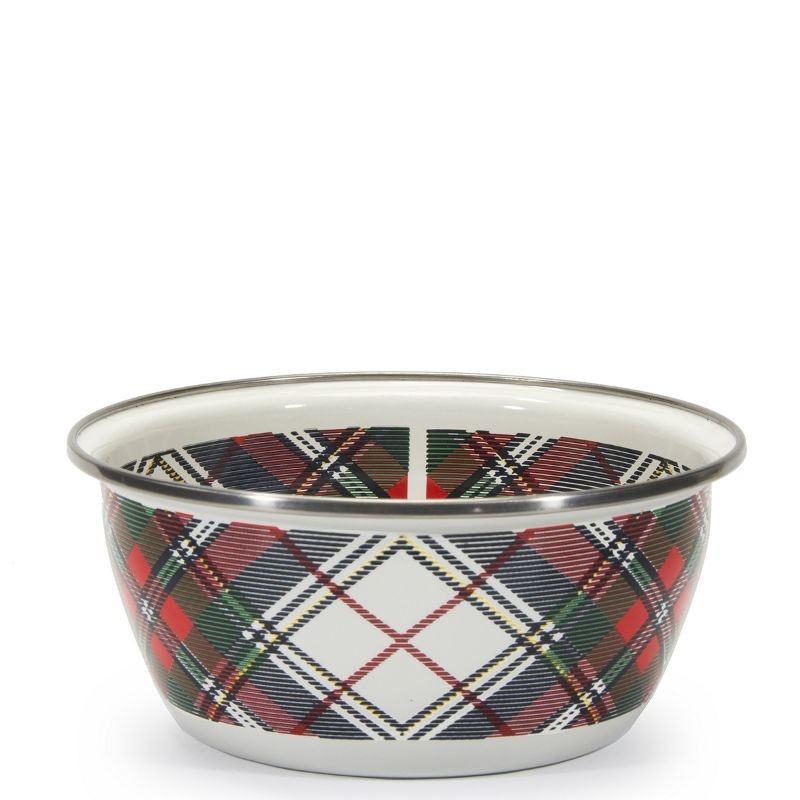 Set Of 4 Highland Plaid Salad Bowls