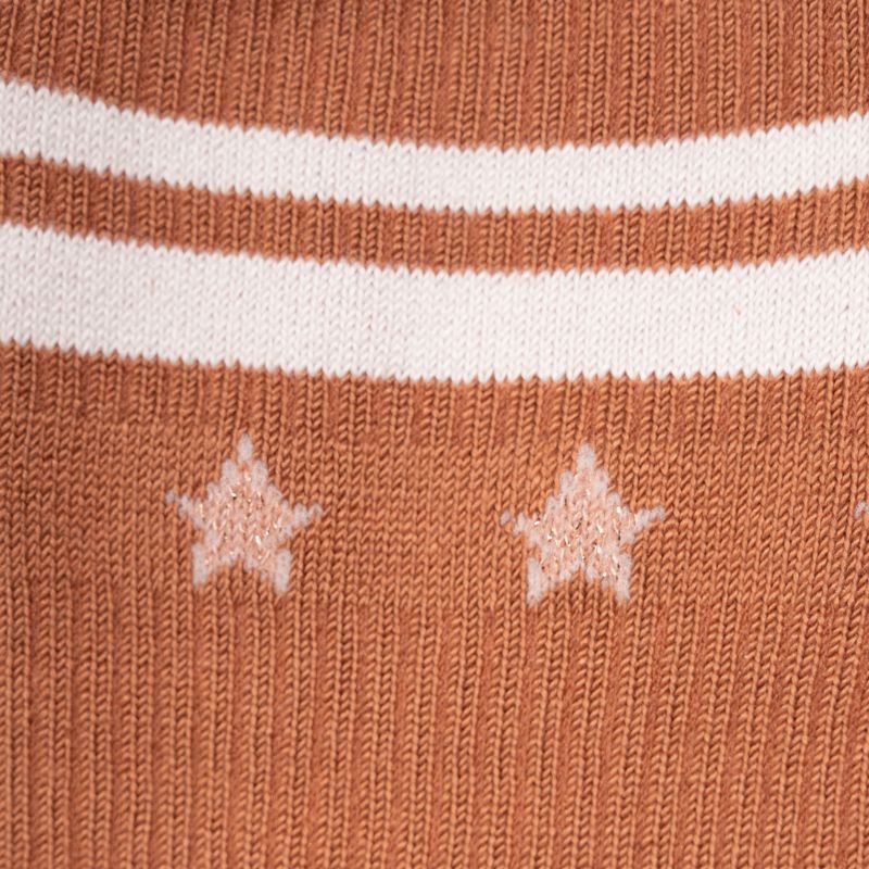 4 PK Howdy Crew Sock - Ivory/Pecan