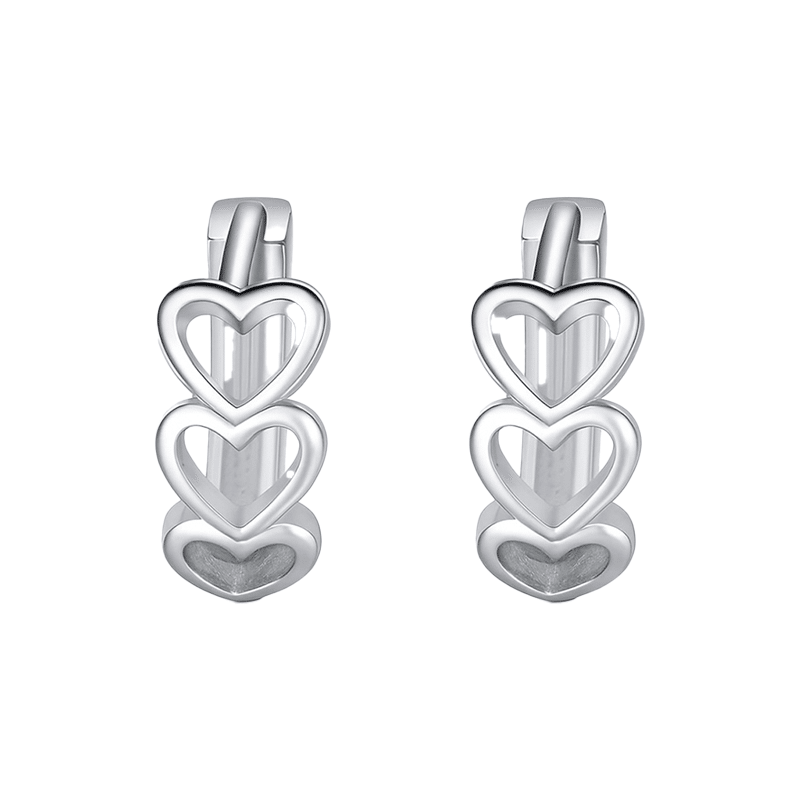 Heart Huggie Earrings