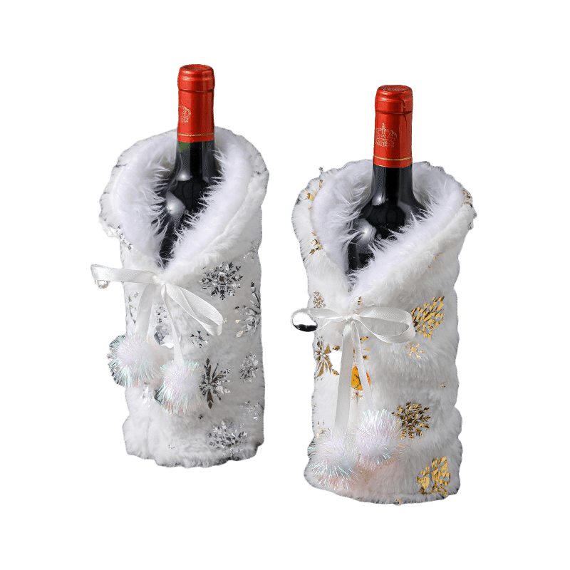 Wine Bottle Decorative Plush Gift Wrap (2 Pack)