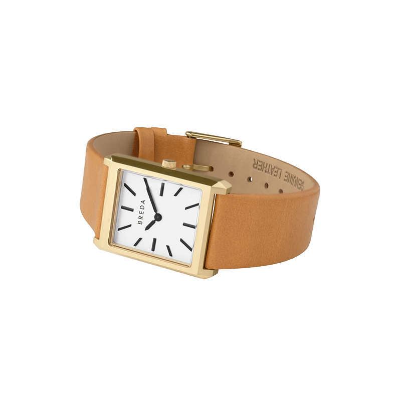 BREDA 'Virgil' Leather Band Watch