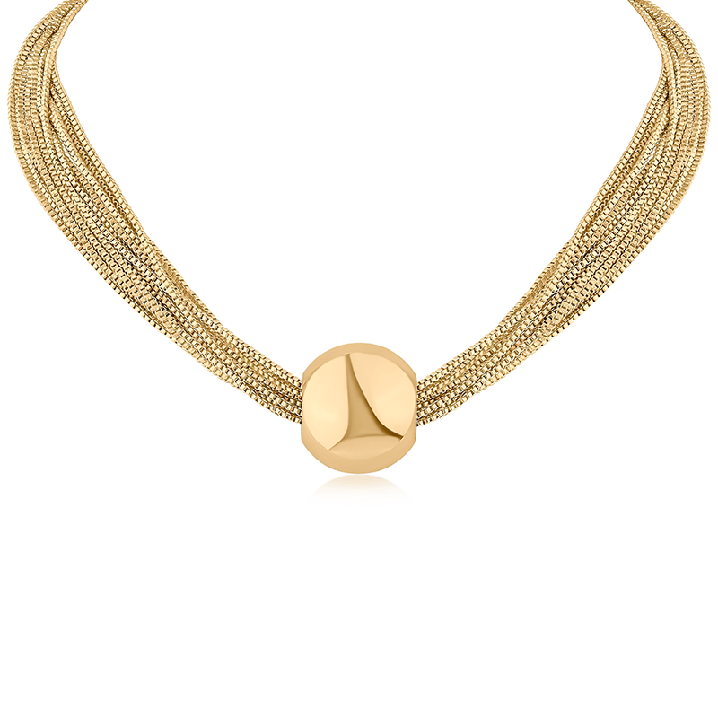 XL Ball On Multi Box Chain Necklace