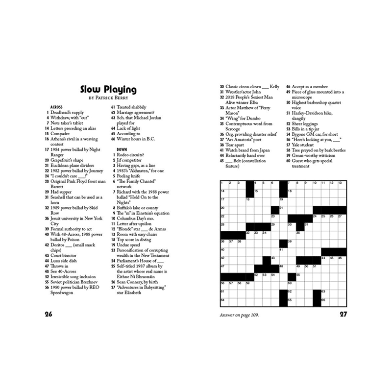Grids Just Wanna Have Fun: Awesome '80s Crosswords