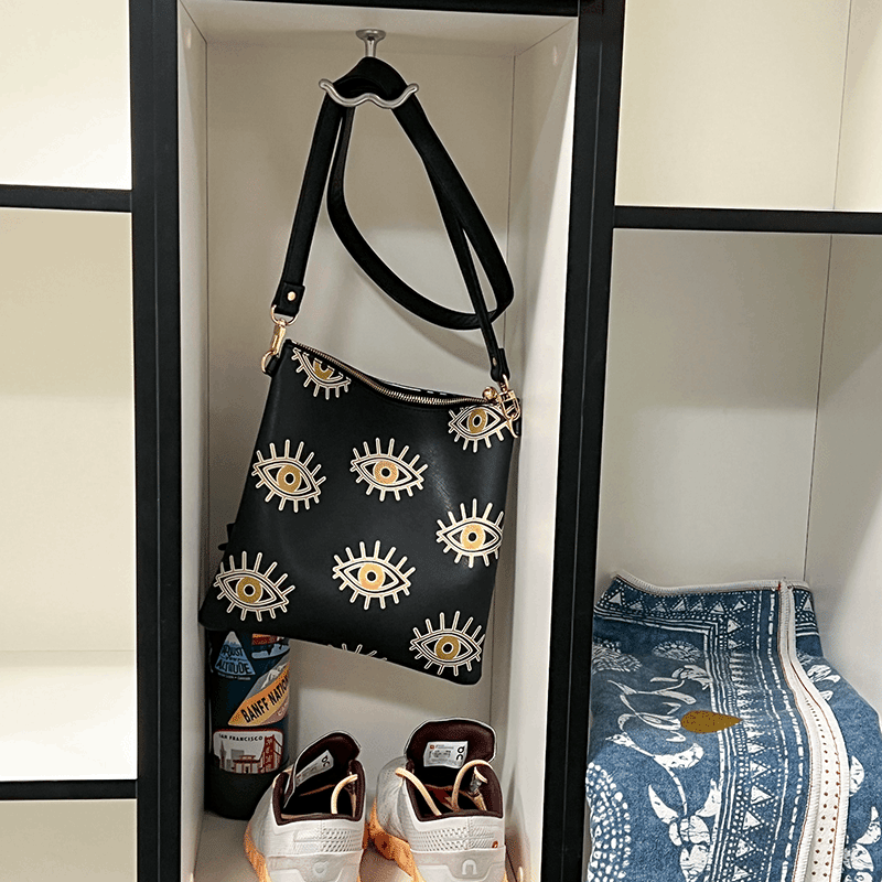 #6 With A Strap Sabra Eye Black Crossbody