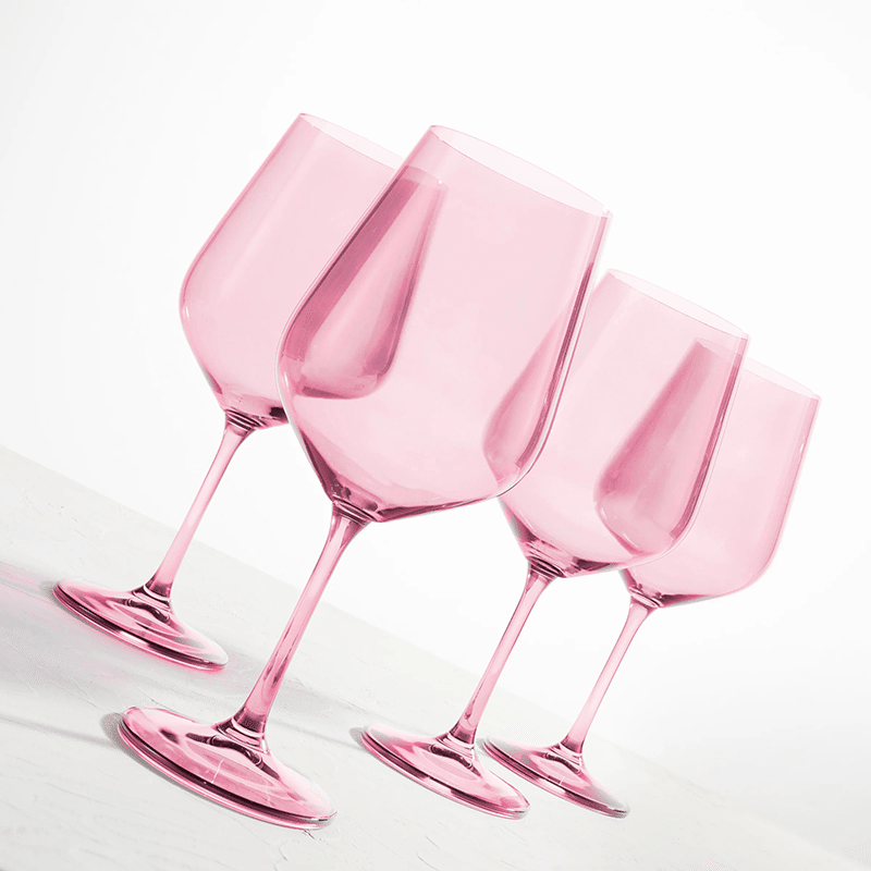 Rose Red Wine Glasses (Set of 4)
