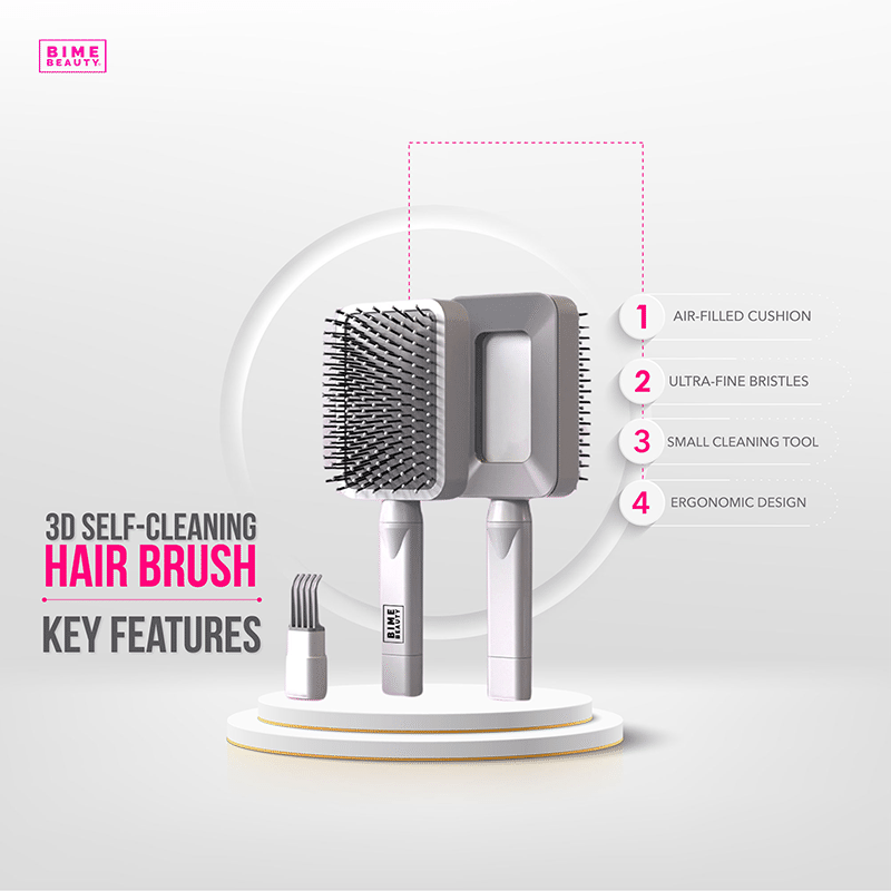 3D Self-Cleaning Hair Brush