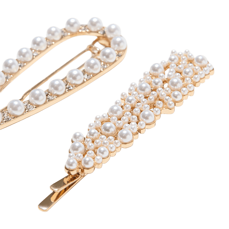 Pearl Hair Clips - Set of 2