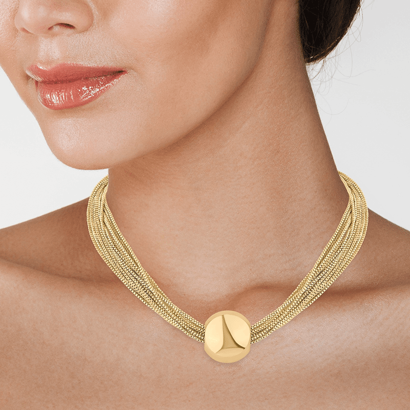 XL Ball On Multi Box Chain Necklace