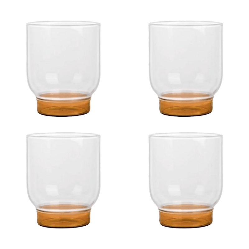 4 Piece Whiskey Tumbler Glass Set