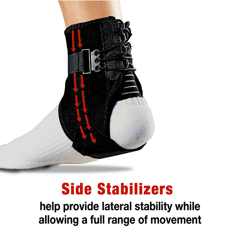 Ankle Support with Side Stabilizers (Adjustable)