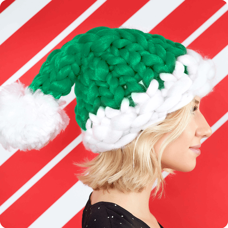 Chunky Knit Christmas Hat 