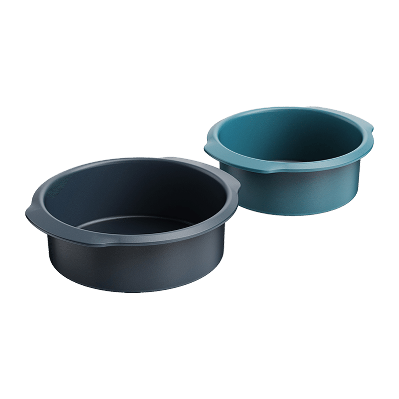 Nest Bake Non-Stick Round Cake Pan with Easy Pull Handles (2 Pack)