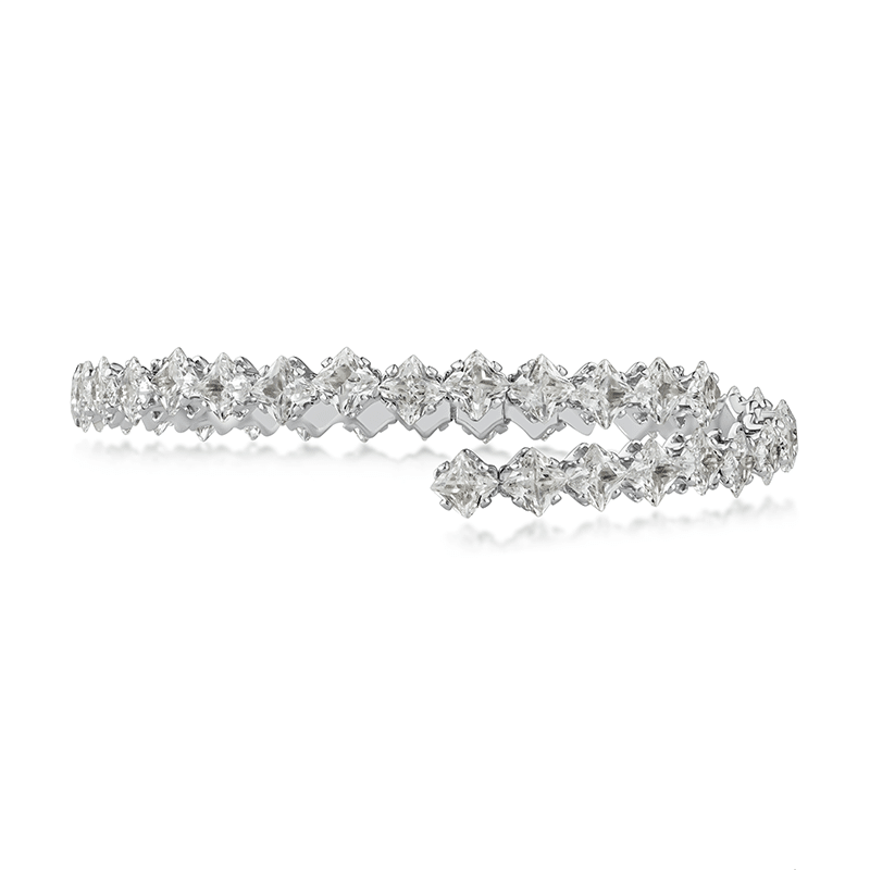 10 Cttw Princess Cz Stretch Bracelet