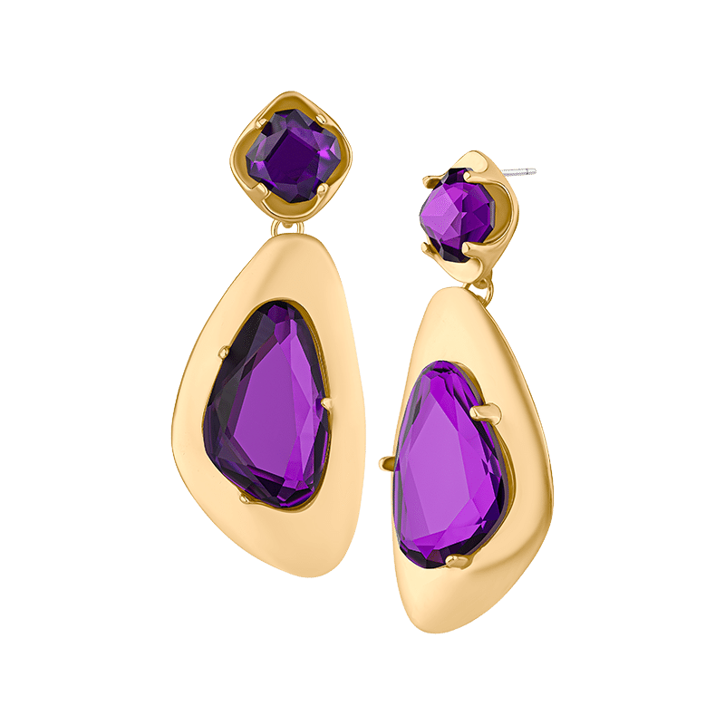 Irregular Fluid Drop Earings