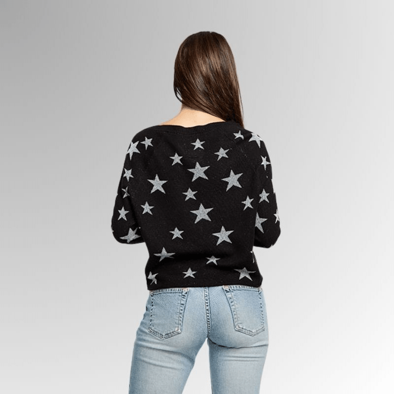 Star Intarsia Raglan Pullover