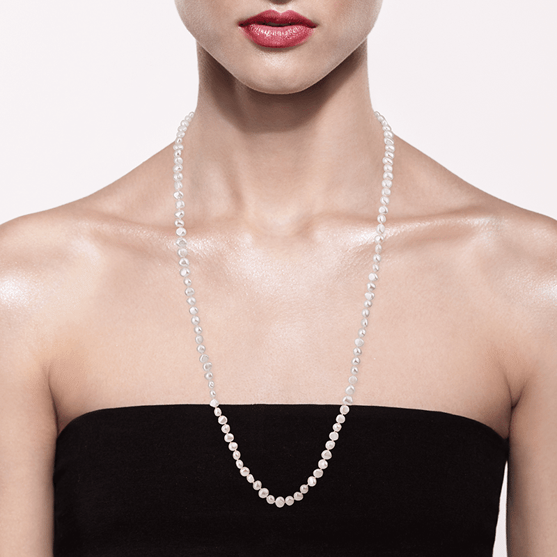 36 Inches Broque Freshwater Pearl Necklace