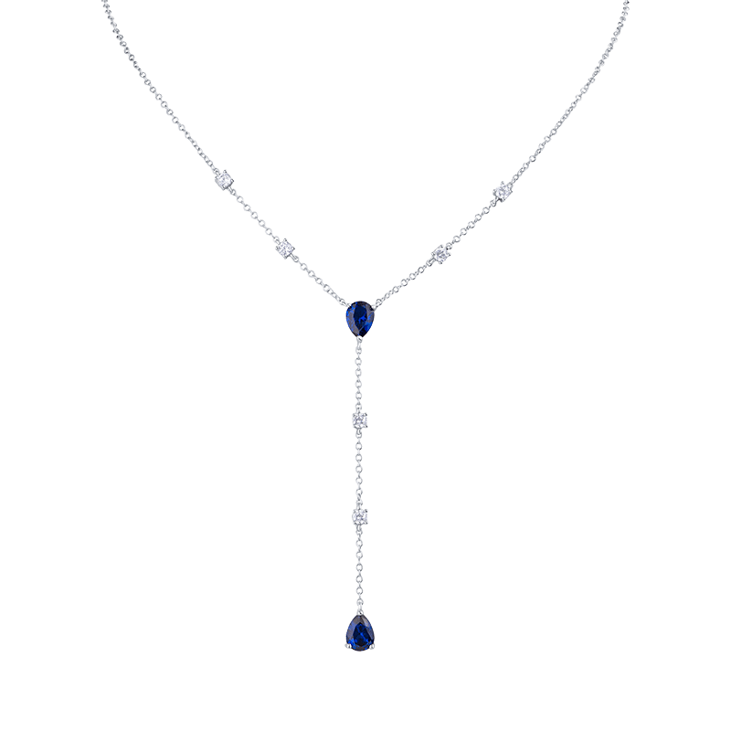 2 Cttw Cz By The Yard Pear Y Necklace