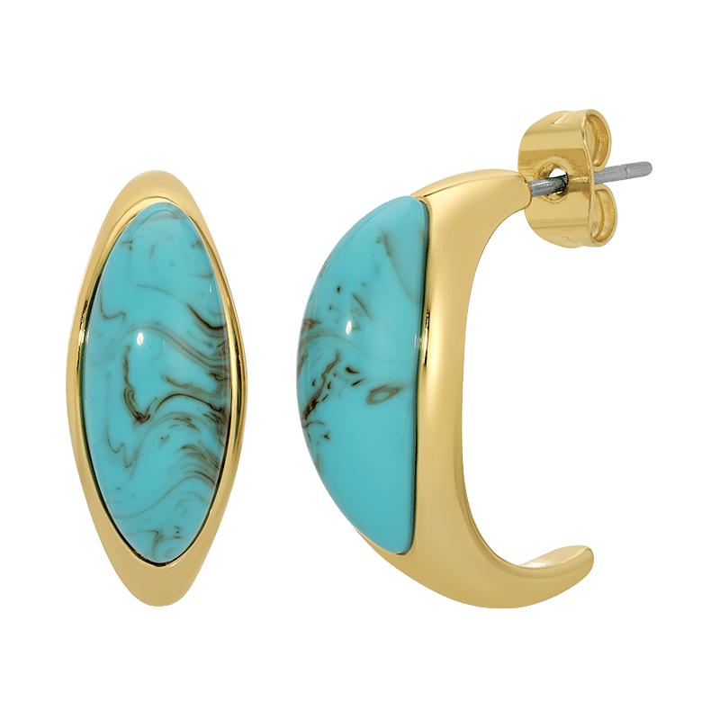 Etienne Hoops (Turquoise/Gold)