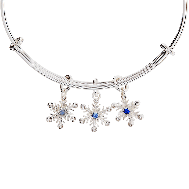 Snowflake Charm Bangle