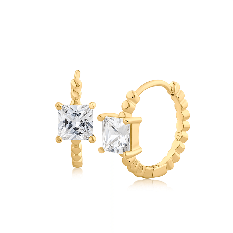 1.5 Cttw Princess Cz On Ball Hoop