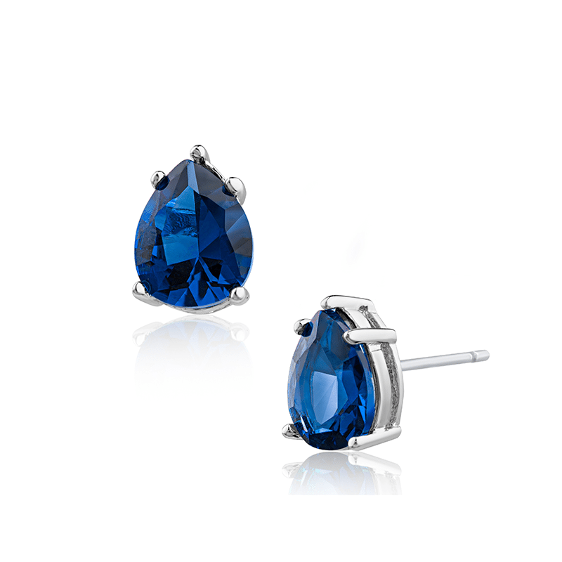 4 Cttw Pear Cz Studs
